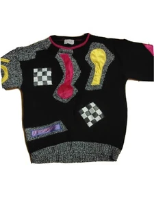 Vintage | Spice it up | Fun Sapes | Womans Sweaters Large - Picture 1 of 15