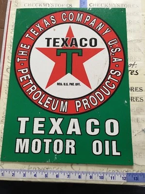 Letrero de hojalata de metal estrella estilo vintage garaje servicio gasoil Texaco 16"X12" Foto 1 de 4