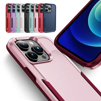 Luxury Rugged Hybrid Armor Cover Case For 16 15 14 13 12 11 Pro Max XR XS 7 8 SE - Image 1 of 4