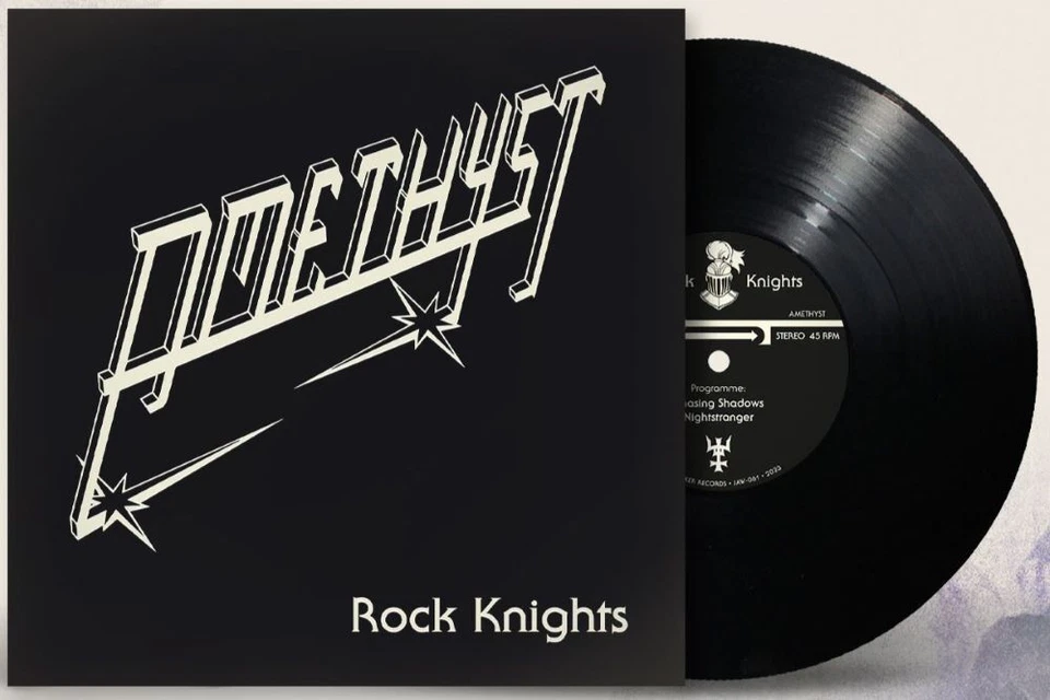 AMETHYST- Rock Knights LIM. BLACK VINYL swiss heavy metal hopefuls +Poster+DL Co - Bild 1 von 1