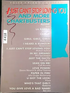 Just Can't Stop Loving You and more Chartbusters Music / Song Book 418a - Imagen 1 de 11
