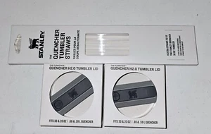Two Stanley Quencher H2.O Tumbler Lid & 4 Pack of Stanley Quencher Straws - Picture 1 of 1