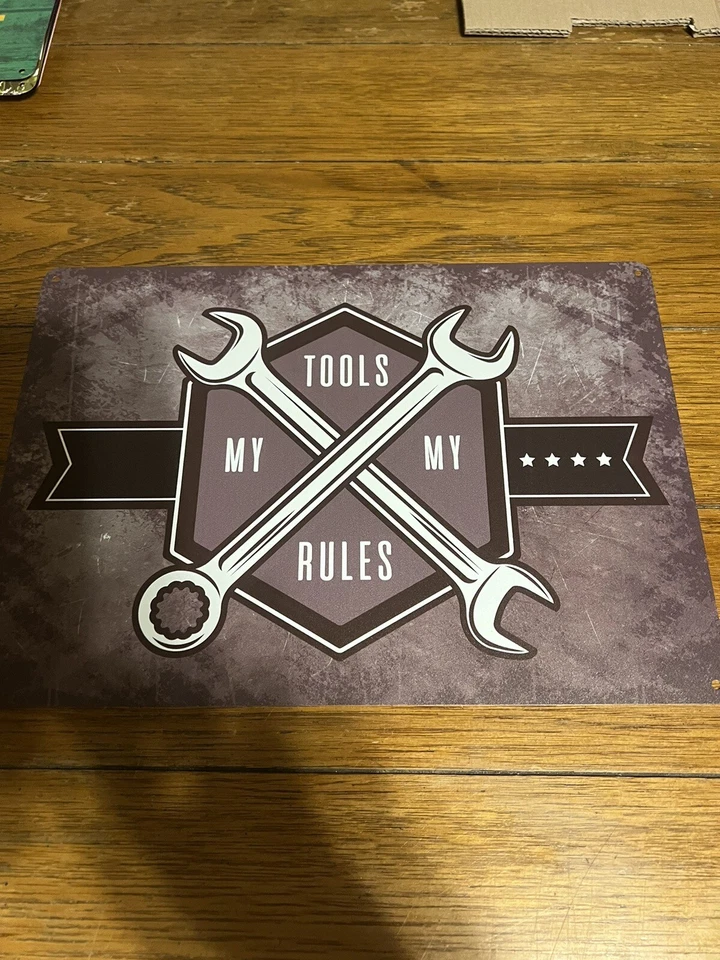 Letrero de novedad de aluminio My Tools My Rules 10x14 Foto 1 de 1
