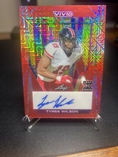 2023 Leaf Vivid Tyree Wilson Red Mojo #T-TW1 Auto 4/8 Texas Tech /Raiders