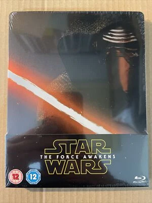 STAR WARS:   THE FORCE AWAKENS  UK BLU RAY STEELBOOK * ~ NEW STILL SEALED - Image 1 of 4