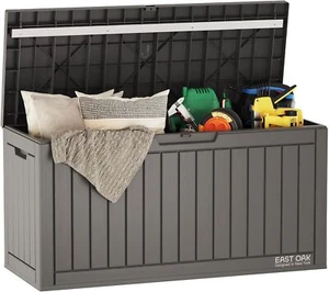 60 Gallon Outdoor Storage Box, Waterproof, UV Resistant, Lockable,Grey,for Patio - Picture 1 of 33