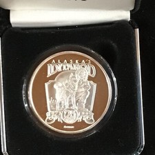 1997 Alaska Mint Iditarod 25th Anniversary Proof Silver Art Medallion     E9614