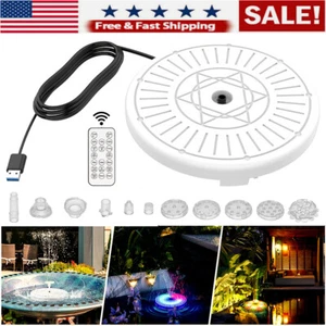 Solar Power Bird Bath Fountain Pump Upgrade 1.4W USB Fountain with 11 Nozzle Set - Picture 1 of 21