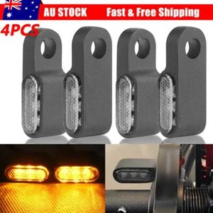 4X Universal Mini LED Motorcycle Turn Signal Indicators Light Dirt Bike Blinkers - Picture 1 of 9