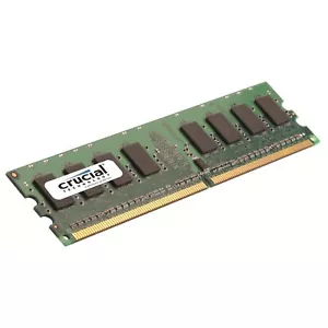 Crucial 2GB DDR2 667MHz PC2-5300 240pin CL5 Unbuffered ECC Desktop Server Memory - Picture 1 of 1