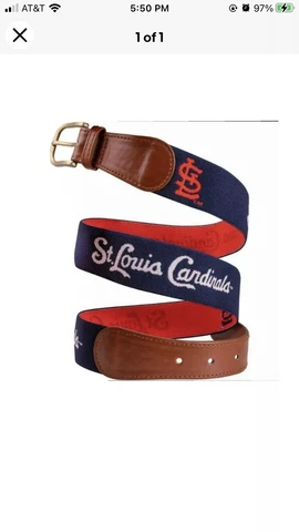 ST. LOUIS CARDINALS BELT ADJUSTABLE STADIUM EXCLUSIVE SGA  8/6/2021 Cover