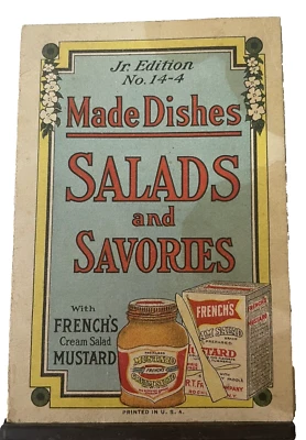 French's Mustard Salads and Savories Receipe Book Jr. Ed 14-4 vintage - Image 1 of 4