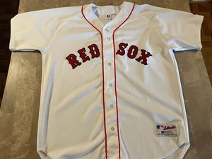 Authentic Vintage Russell Athletic Boston Red Sox Nomar Garciaparra Jersey Sz 48 - Picture 1 of 12