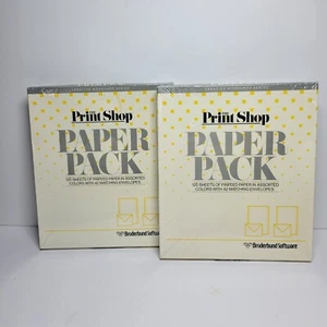 Vintage Continuous Feed Dot Matrix Printer Paper Assorted Colors Envelopes S/2 - Photo 1/16