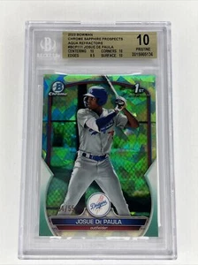 2023 Bowman Chrome Sapphire Josue De Paula Bowman 1st Aqua /55 BGS 10 Pristine - Picture 1 of 2