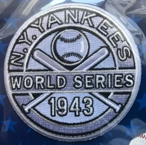1943 WORLD SERIES NEW YORK YANKEES CHAMPS OFFICIAL LICENSED MLB BASEBALL PATCH - Picture 1 of 3