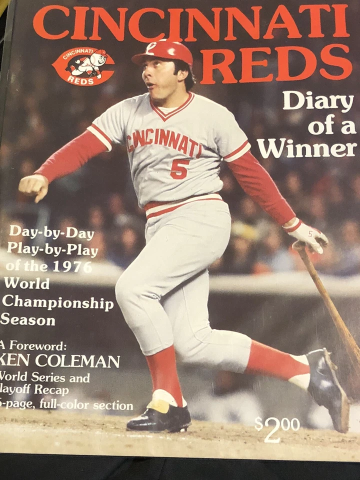 1976 Cincinnati Reds Diary of a Winner Magazine Johnny Bench Big Red Machine - Image 1 of 1