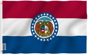 Anley Fly Breeze 3x5 Foot Missouri State Flag - Missouri MO Flags Polyester - Picture 1 of 6