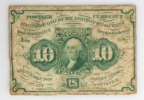 First Issue 10 Fractional Currency 1242 Dealer 10 Cover