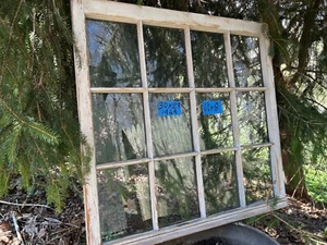 30 x 29 Vintage Large Window Sash Frame old 12 Pane Frame 1949 Arts & Crafts - Picture 1 of 6