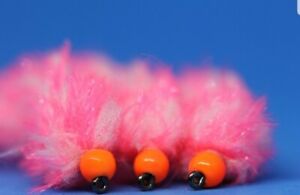 3 x Barbless Raspberry Ripple Mc Egg-it Fly Lures size 10  Fly Fishing 