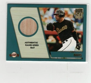 2001 Eric Davis Topps Traded Game Used Bat Card #TTR-ED Free Shipping (F1134) - Picture 1 of 1
