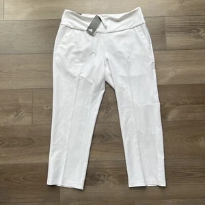 Womens Size XL Adidas Golf Pants White Ankle Length HA3405 - Picture 1 of 7