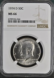 1974-D 50C Kennedy Half Dollar NGC MS66   6789536-044 - Picture 1 of 2