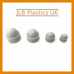 M5 M6 M8 M10 M12 M16 Light Grey Plastic Dome Nut Cap Covers 8 10 13 17 19 24mm - Foto 1 di 6