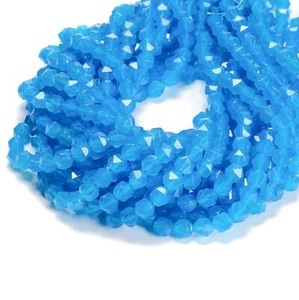Aqua Color Agate Star Cut Beads Size 8mm 15.5'' Strand - Picture 1 of 2