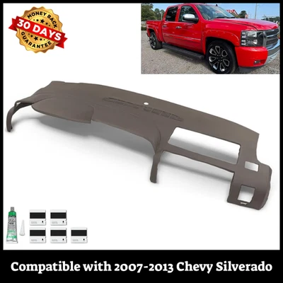 Dash Board Cover Compatible with 2007-2013 Chevy Silverado LS WT LT GMC Sierra - Image 1 of 4