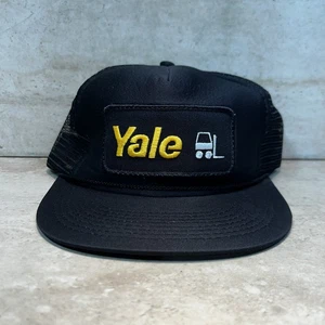 Vintage Yale Forklifts Patch Trucker Mütze schwarz gelb SnapBack Cap Dead Stock 80 - Bild 1 von 6