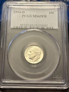 1954-D Silver Roosevelt Dime PCGS MS65FB - Picture 1 of 2