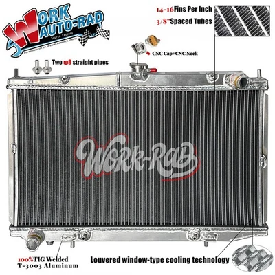 Replacement CU1573 Aluminum Radiator For 1993-2001 Nissan Altima 4-Door 2.4L l4 - Imagem 1 de 4