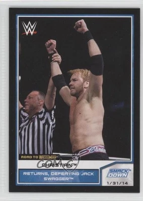 2014 Topps WWE Road to Wrestlemania Black Christian Cage Christian #77 - Image 1 of 2