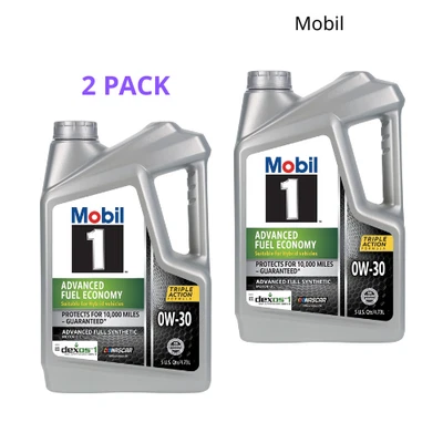 2 包 - 美孚 1 号高级燃油经济性全合成机油 0W-30,5 夸脱 — 第 1/4 张图片