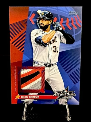 2025 Topps Update Riley Greene #AS-RG All-Star Stitches 4-Color Red /5 - Image 1 of 3