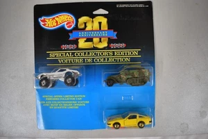 1987 HOT WHEELS MATTEL 20TH ANNIVERSARY SPECIAL COLLECTORS EDITION 3 PACK 7796 - Picture 1 of 1