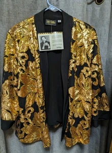 bob mackie Vintage Sequin Wearable Art Jacket 1X With Tags - Bild 1 von 9