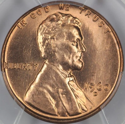 1960-D Small Date PCGS MS65RD Lincoln Cent 56812380 - Image 1 of 3