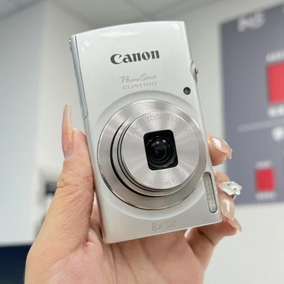 Canon PowerShot ELPH 180 20MP Digital Camera Silver English - 85% NEW - Image 1 of 4
