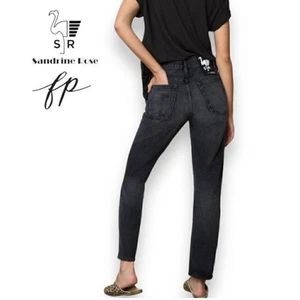 SR vs. Sandrine Rose x Free People graue Waschung gerades Bein Jeans Gr. 26 - Bild 1 von 16