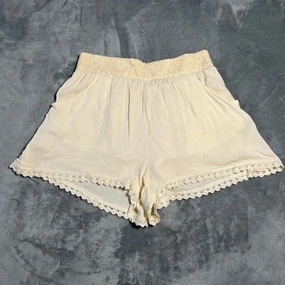 Pantalones Cortos Para Mujer de Tiro Alto Tirar de Crochet Talla XXS Boho Festival Playa Costera Foto 1 de 4