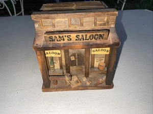 Holz Sam's Saloon 6-teiliges Untersetzer Set Bar Pool Zimmer Vintage - Bild 1 von 10