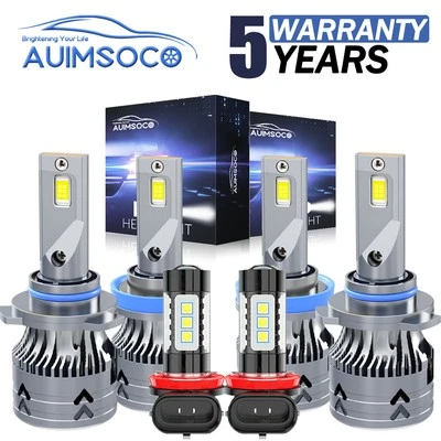 For Nissan Quest 2011-2017 LED Headlight Bulb High Low Beam + Fog Lamp Lights - Image 1 of 4