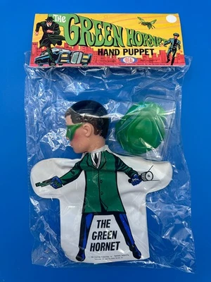 Marioneta de mano ideal The Green Hornet 1966 con sombrero en embalaje personalizado rara Foto 1 de 4