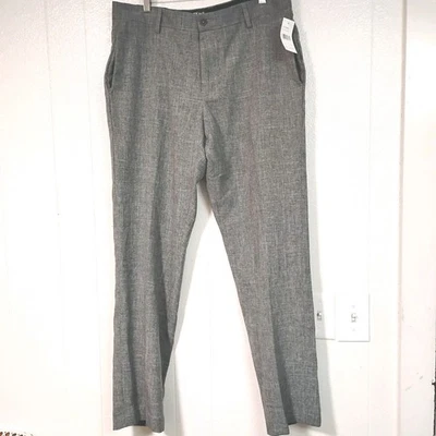 Company 81 Eighty One Grey Dress Pants 34x32 Slim Fit Wrinkle Free - Image 1 of 4