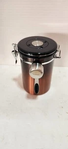 Veken 7” Brown Stainless Steel Coffee & Food Storage Canister - Picture 1 of 5