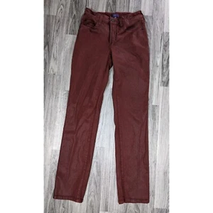 Pantalones rojos rústicos reflectantes con bolsillos talla 0 NYDJ para mujer - Imagen 1 de 11
