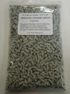 Abrasive Ceramic Media - 22° Angle Cut Cylinder 3/16" x 3/8" - 2 lb. - Picture 1 of 2